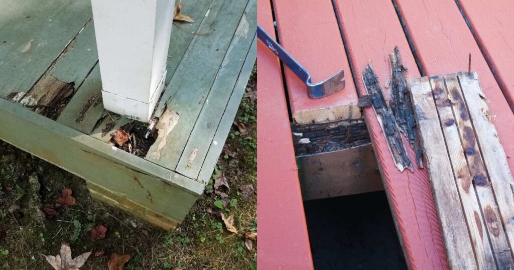 Common Signs of Rain Damage on a Deck