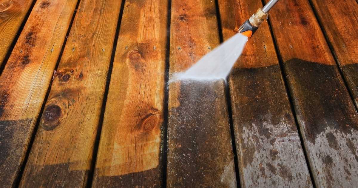 Power Washing a Cedar Deck